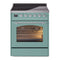 ILVE Nostalgie II 30-Inch Freestanding Electric Induction Range in Mediterranean Mint with Chrome Trim (UPI304NMPMMC)