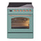 ILVE Nostalgie II 30-Inch Freestanding Electric Induction Range in Mediterranean Mint with Copper Trim (UPI304NMPMMP)