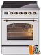 ILVE Nostalgie II 30-Inch Freestanding Electric Induction Range in Custom RAL with Bronze Trim (UPI304NMPRAB)