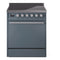 ILVE 30-inch Professional Plus II Induction Range with Solid Door Oven in Blue Grey (UPI304QMPBG)