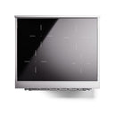 ILVE 30-Inch Nostalgie II Induction Range with Solid Door Oven in Blue Grey with Chrome Trim (UPI304QNMPBGC)