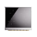 ILVE 30-Inch Nostalgie II Induction Range with Solid Door Oven in Midnight Blue with Brass Trim (UPI304QNMPMBG)