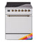 ILVE 30-Inch Nostalgie II Induction Range with Solid Door Oven in Custom RAL in Bronze Trim (UPI304QNMPRAB)