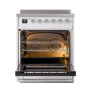 ILVE 30-Inch Nostalgie II Induction Range with Solid Door Oven in Custom RAL with Chrome Trim (UPI304QNMPRAC)