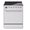 ILVE 30-Inch Nostalgie II Induction Range with Solid Door Oven in White with Chrome Trim (UPI304QNMPWHC)