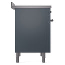 ILVE Nostalgie II 36-Inch Freestanding Electric Induction Range in Blue Grey with Chrome Trim (UPI366NMPBGC)