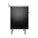 ILVE 36-inch Professional Plus II Induction Range with Solid Door Oven in Glossy Black (UPI366QMPBK)