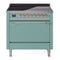 ILVE 36-Inch Nostalgie II Induction Range with Solid Door Oven in Mediterranean Mint with Copper Trim (UPI366QNMPMMP)