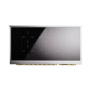ILVE Nostalgie II Noblesse 48-Inch Induction Range with Triple Glass Door in Midnight Blue with Brass Trim (UNI486NMPMBG)