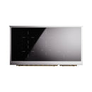 ILVE Nostalgie II Noblesse 48-Inch Induction Range with Triple Glass Door in Matte Graphite with Brass Trim (UNI486NMPMGG)