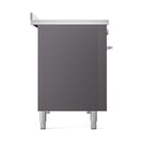 ILVE 48-inch Professional Plus II Induction Range with Solid Door Oven in Matte Graphite (UPI486QMPMG)