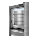 Panel-ready refrigerator interior with drawers and adjustable shelving