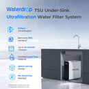 Waterdrop TSU 0.01 Micron Ultra Filtration Under Sink Water Filter System, 3-Stage Tankless Under Sink Water Filtration System with Faucet, Smart Panel, Not Lower TDS, Drilling Required (RP-WD-TSU-W)