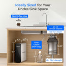 Waterdrop TSU 0.01 Micron Ultra Filtration Under Sink Water Filter System, 3-Stage Tankless Under Sink Water Filtration System with Faucet, Smart Panel, Not Lower TDS, Drilling Required (RP-WD-TSU-W)