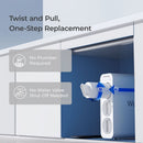 Waterdrop TSU 0.01 Micron Ultra Filtration Under Sink Water Filter System, 3-Stage Tankless Under Sink Water Filtration System with Faucet, Smart Panel, Not Lower TDS, Drilling Required (RP-WD-TSU-W)
