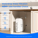 Waterdrop Reverse Osmosis System with UV Sterilizing Light, 800 GPD Fast Flow, NSF/ANSI 42 & 53 & 58 & 372 Certified, 3:1 Pure to Drain, Tankless Under Sink RO Water Filter System, LED Purifier, Smart Faucet (WD-G3P800-W-FC)