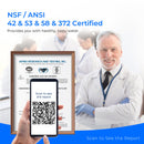 Waterdrop Reverse Osmosis System with UV Sterilizing Light, 800 GPD Fast Flow, NSF/ANSI 42 & 53 & 58 & 372 Certified, 3:1 Pure to Drain, Tankless Under Sink RO Water Filter System, LED Purifier, Smart Faucet (WD-G3P800-W-FC)