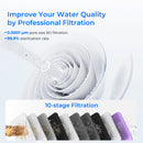 Waterdrop Reverse Osmosis System with UV Sterilizing Light, 800 GPD Fast Flow, NSF/ANSI 42 & 53 & 58 & 372 Certified, 3:1 Pure to Drain, Tankless Under Sink RO Water Filter System, LED Purifier, Smart Faucet (WD-G3P800-W-FC)