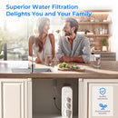 Waterdrop Reverse Osmosis System with UV Sterilizing Light, 800 GPD Fast Flow, NSF/ANSI 42 & 53 & 58 & 372 Certified, 3:1 Pure to Drain, Tankless Under Sink RO Water Filter System, LED Purifier, Smart Faucet (WD-G3P800-W-FC)