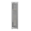 18-inch column wine cooler with stainless steel frame and glass door