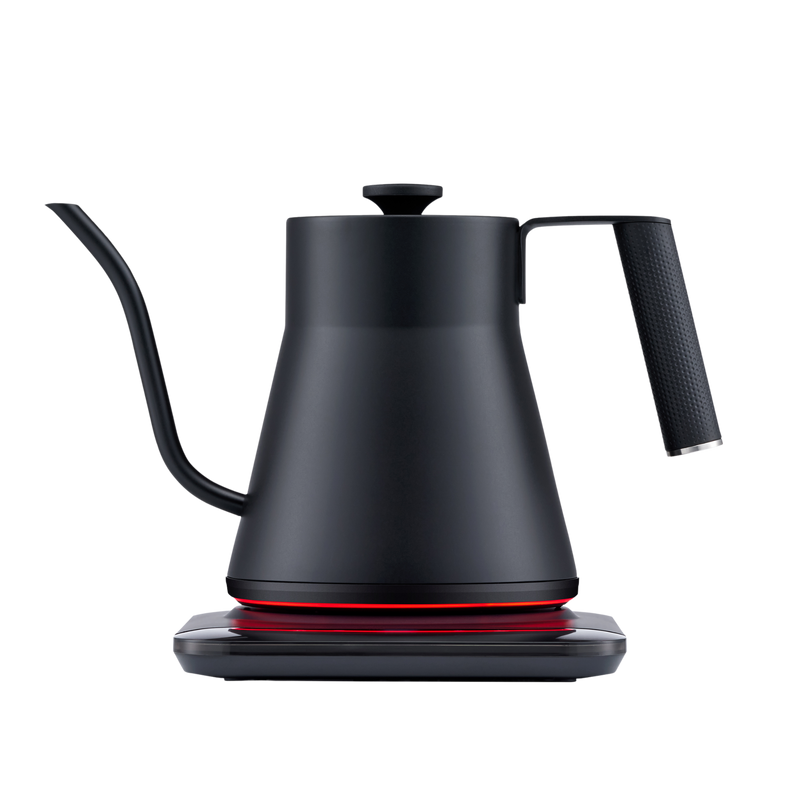 SAKI Baristan Electric Gooseneck Kettle with Precise Temperature Control, Pour Over Coffee Kettle & Tea Kettle, Stainless Steel, 1200W Quick Heating, 1 Liter, Matte Black