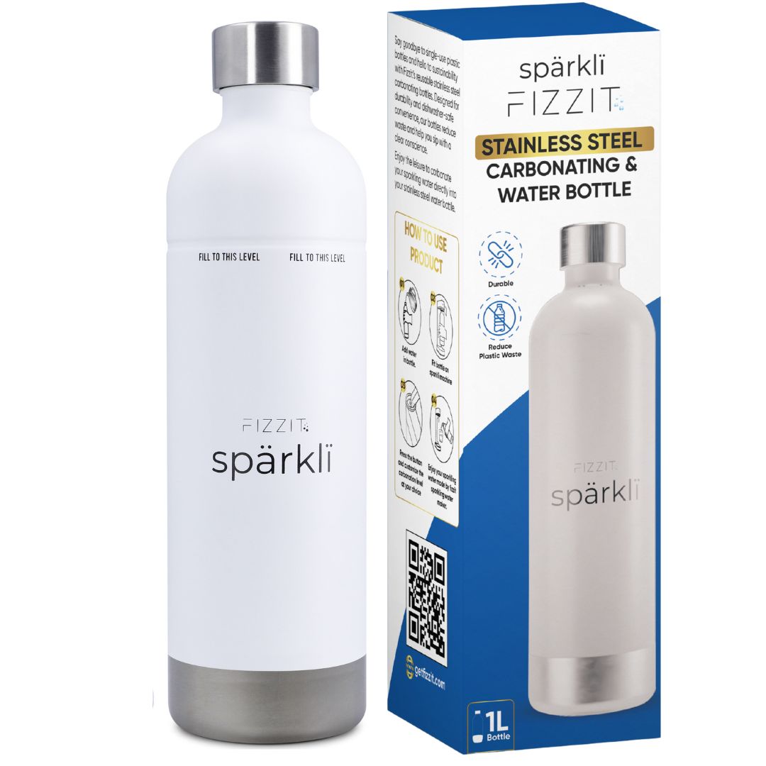 Fizzit 1L Stainless Steel Carbonation Bottle with Cap