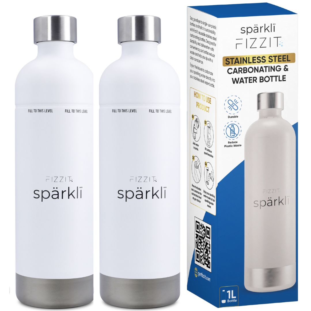 Fizzit 1L Stainless Steel Carbonation Bottle with Cap