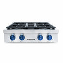 Vezeni 30-Inch Randolph Rangetop in Stainless Steel with Blue Knob (VCN3005-PRO-BL)