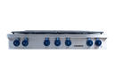 Vezeni 48-Inch Randolph Gas Rangetop in Stainless Steel with Blue Knob (VCN4804-PRO-BL)