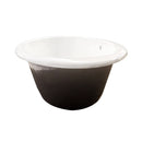 Kingston Brass Aqua Eden 65" Cast Iron Oval Drop-In Tub with Center Drain, White (VCTPN653517)