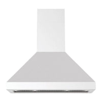 Verona 36-Inch Designer Chimney Wall Range Hood with 600 CFM, 4 Fan Speeds in White (VECHW36GW)