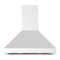 Verona 36-Inch Designer Chimney Wall Range Hood with 600 CFM, 4 Fan Speeds in White (VECHW36GW)