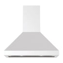 Verona 2-Piece Appliance Package - 36-Induction Range with 5 Element Burners and Wall Mount Range Hood in White