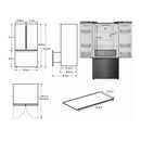 Verona 33-Inch Freestanding French Door Refrigerator with 16.5 cu. ft. Capacity, Automatic Ice Maker, Recessed Handle (VEFFD3316RISL)