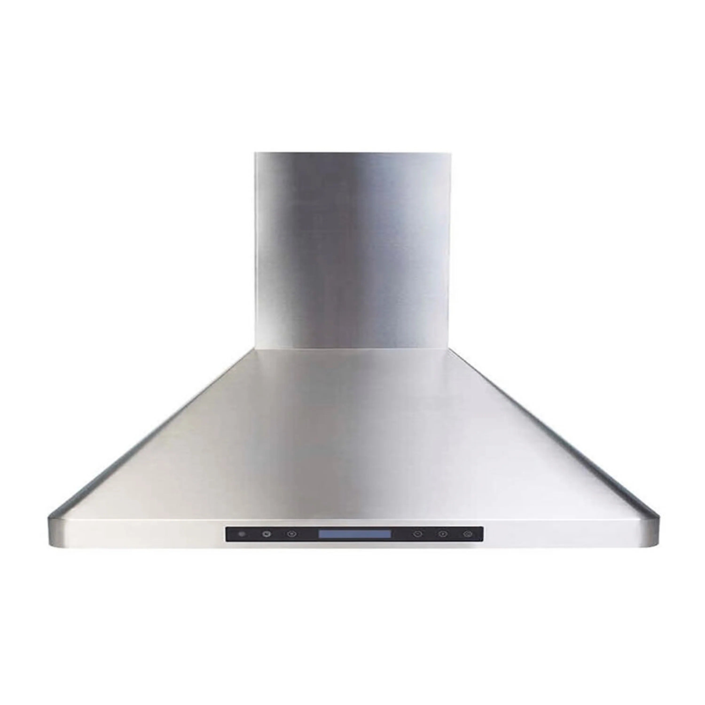 Stainless steel chimney range hood with slim front control panel