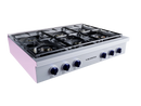 Vezeni 36-Inch Gas Rangetop in Stainless Steel with Blue Accents (VCN3603-BL)