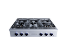 Vezeni 36-Inch Gas Rangetop in Stainless Steel with Blue Accents (VCN3603-BL)
