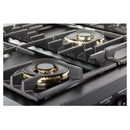 Verona 2-Piece Appliance Package - 36-Inch Dual Fuel Range with 5 Sealed Burners and Wall Mount Range Hood in Black