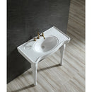 Kingston Brass Imperial 36" Ceramic Console Sink and Legs (8-Inch, 3-Hole), White (VPB1368)