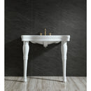 Kingston Brass Imperial 36" Ceramic Console Sink and Legs (8-Inch, 3-Hole), White (VPB1368)