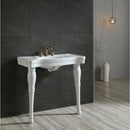 Kingston Brass Imperial 36" Ceramic Console Sink and Legs (8-Inch, 3-Hole), White (VPB1368)