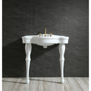 Kingston Brass Imperial 32" Ceramic Console Sink with Ceramic Legs (8-Inch, 3-Hole), White (VPB5328)