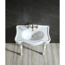 Kingston Brass Imperial 32" Ceramic Console Sink with Ceramic Legs (8-Inch, 3-Hole), White (VPB5328)