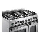 Verona Prestige 36-Inch Dual Fuel Range with Double Oven in Stainless Steel (VPFSGE365DSS)
