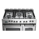 Verona 2-Piece Appliance Package - 36-Inch Dual Fuel Range with Double Oven and Under Cabinet Range Hood in Stainless Steel