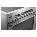 Verona 2-Piece Appliance Package - 36-Inch Electric Range with 5 Radiant Burners and Under Cabinet Range Hood in Stainless Steel