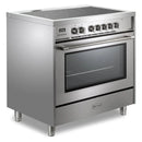Verona 2-Piece Appliance Package - 36-Inch Electric Range with 5 Radiant Burners and Wall Mount Range Hood in Stainless Steel
