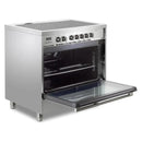 Verona 2-Piece Appliance Package - 36-Inch Electric Range with 5 Radiant Burners and Under Cabinet Range Hood in Stainless Steel