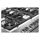 Verona 2-Piece Appliance Package - 36-Inch Dual Fuel Range with 5 Sealed Burners and Wall Mount Range Hood in Stainless Steel