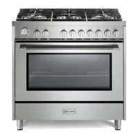 Verona Prima 36-Inch Gas Range with 5 Sealed Burners in Stainless Steel (VPRFSGG365SS)
